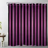シャワーカーテン黒と紫色の縞模様のカーテンモダンな抽象ミニマリストアート垂直ストライプビンテージバスルームの装飾