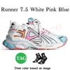 Spår Runner 7 7.5 Designer Dress Shoes Foam Runners Women Men Black White Graffiti Plate-Forme Tripler Luxury Tennis Trainers Big Size 46 Sneakers Jogging Dhgate