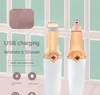 Elektrische multifunctionele Scheerapparaat Mevrouw USB Scheerapparaat Wenkbrauw Trimmer 2in1 Lippenstift Epilator Beauty Tools Wenkbrauw Scheermes 240321