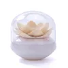 Cotton Swab Holder Flower Design Storage Container Toothpicks Organizer Tube with Dust Cover