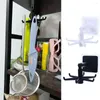 Hooks 180 Degrees Vertical Household Item Waterproof Towel Hanging Flip Sticking Hook Utensil Rack Kicthen Organization