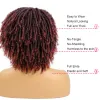 Perruques Fibre chimique Fibre Dirty Traided Couvercle de tête incurvée Dreadlocks Tressé Faux Locs Perruque Curly Tredured Wigs en vente Afro