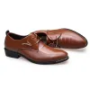 Sapatos Classic Man Man Ponto Dress Sapatos Escritório Mens Couro Black Brown Wedding Shoes masculino Oxford Formal Shoes Plus Tamanho 3848