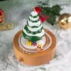 Reçine El Sanatları Satan Parti Malzemeleri Noel Ağacı Tasarımı İç Mekan Dekorasyon için Özel Ahşap Müzik Kutusu