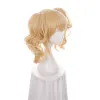 Wigs CCUTOO Blonde dourado mistura perucas de fantasia de cosplay de cabelo curto curto com rabos de cavalo de chip resistência ao calor