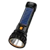 LED Güçlü Işık Güneş El Feneri USB Şarj Edilebilir Taşınabilir Küçük El feneri Açık Süper Parlak