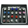 REGELIN 12 Paar veel 4 5 6 7mm Ronde Kristal Strass Magneet Stud Oorbel Puck Vrouwen Heren Magnetische Nep oordopje Jewelry244u