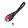 3,5 mm Jack to 2 RCA Audiokabels Stereo 3,5 mm mannelijk tot 2RCA mannelijke coaxiale aux -kabel voor laptopversterker mp3 luidsprekers