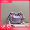 Designer Chain Women Luckybags Acrylic Mini Handbags Bucket Purse Woven Leather Handbag Cloud Cowhorn Bag Girl 230915