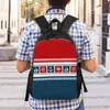 Backpack Custom Nautical Symbols Men Women Casual Bookbag For School College Sailing Anchor Compass Bags