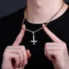 TOPGRILLZ Ondersteboven CROSS Hanger Hoge Kwaliteit Iced Out Zirconia Heren Ketting Hip Hop Mode-sieraden Voor Gift 240323