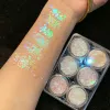 Shadow HEALLOR Palette di ombretti con paillettes in crema gel con paillettes a 6 colori, set per il trucco degli occhi con diamanti glitterati