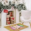 Mattor 40x60 cm julrosa trädkakor golvmattor gåva roliga dörrmatta söta dekorationer