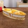 Storage Bottles Boat Shape Rose Tray Metal Container Desktop Birthday Party Decor Plate