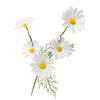Fleurs décoratives 10pcs marguerite artificielle soie blanc jaune simulation chrysanthème fausse camomille pour la décoration de jardin de maison de mariage