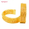 Bangles Apingxun 2pcs/lot Rhombus Shape Adjustable Gold Color Cuff Bracelet African Italy Women Men Lover's Bangle Party Shining Jewelry