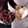 Gift Wrap Coated And Gilded Heart Shaped Flower Box Shop Packaging Materials Festival Bouquet Floral Arrangement Boxs