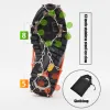 Accessories 1 Pair 13 Teeth Climbing Crampons Ice Snow Shoes Boots Traction Cleat Stainless Steel AntiSlip Grips Walking Hiking Accessories