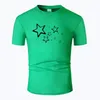 Mäns T -skjortor Shining Stars Line Art O Neck Bomullsskjorta Män och kvinna unisex Summer Kort ärm Designad Casual Tee M02091