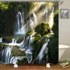 Douchegordijnen Sterrenhemel Waterval Landschap Stof Gordijn Waterdicht Polyester Badkamer Thuis Versieren Met Haken