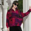 Vefadisa – sweat-shirt à capuche pour femmes, ample, amincissant, imprimé coloré, décontracté, printemps-automne, 2024, ZXF531B
