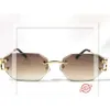 Buffs Glasses Designer Sunglasses Irregular Buffs Vintage Piccadilly Frameless Diamond Cut Lens Retro Fashion Avant-garde Design Uv400 Light Color Sun 738