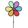 Gartendekorationen Wind Spinner Bunte Dekoration Windmühle Spinner Stoff Blume Outdoor Kinder Spielzeug für Rasen Hof