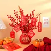 Kwiaty dekoracyjne Chińskie parapet house wystrój domu sztuczny jęczmień kwiatowy wazon na wiosenny festiwal impreza ślubna salon
