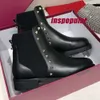 RockStuds Designer Boots Women Buty swobodne buty Anckle Boot High Chelsea Martin Studd Rocks Platformtop grube dolne walentynki buty czarny rozmiar EUR 35-41