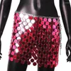 Skirts Sequin Tassel Bodycon Skirt Nightclub Body Jewelry Waist Chain For Women