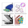 Krokar 50 stycken Vit MDF Rectangle SubliMation Blanks Keychain Double Side Heat Transfer Board Key