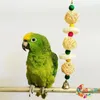 Inne zaopatrzenie ptaków bites zabawka Parrot Parrot Makaw Luffa Bell Swing Scratcher Wspinaczka