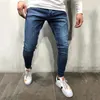 Męskie dżinsowe spodnie MĘŻCZYZN RETRO ZMUTER STRING Casual Slim Fit Spodni Męs