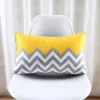 Pillow Wholesales Soft Velvet Cover Yellow Grey Ikat Geometric Arrow Triangle Home Decorative PillowCase 45x45cm/30x50cm