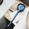 Łyżki ceramiczna zupa łyżka japońska zastawa stołowa Jedząca długie uchwyt kuchenny narzędzie do gotowania narzędzie do Kicthen