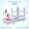 wholesale Commerica White Bounce House pour enfants 13 'X 8' château gonflable en PVC complet avec mini-glissière rebond Ball Pit Air Blower bateau gratuit