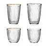 Wine Glasses Creative Inside Striped Coffee Cup Vertical Glass Household Transparent Water Juice Milk Breakfast