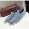 2024 Luxury Designer LP Loafers Shoes Open Walk Suede Loro P Shoes Ankle Boots mode Kvinnor Slip On Men's Walking Flats Short Boot 35-46 M42