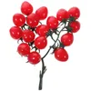 Party Decoration Simulated Cherry Tomatoes Lifelike Fake Adorn Models Fruit Artificial Pvc Home Supplies Simulation Decor Child Plants