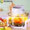 Air Fryers Household oil-free air freshener 12L intelligent visual glass wave oven multifunctional electric freshener oven Y240402