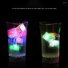 Moldes de cozimento 12pcs Bar KTV Luminous Ice Square Toy LED Sensor de água colorido branco