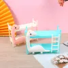 Doll Bunk Bed Doll House mini slaapkamer kinderen mini tweepersoonsbed meubels scène speelgoed voor kinderkinderen cadeau