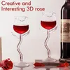 Vinglas 2 Pack Rose Creative Goblet for Mothers Day Gifts Fest Dinner Wedding Festival Cocktail Glass