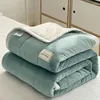 Filtar enkel imitation lamm ull höst varm för sängar mekanisk tvätt vuxna barn förtjockar filt värme mjuk täcke