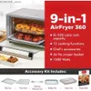 Air Fryers 360 Air Fryer 360 Technologie de cuisson rapide XL Capacité équipée d'une fonction de four 12 ensembles de cuisson préfabriquée en acier inoxydable Y240402