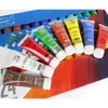 12/24 couleurs 15ML peinture acrylique ensemble peinture de couleur pour tissu vêtements ongles verre dessin peinture pour enfants fournitures d'art imperméables 240318