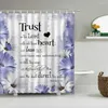 Rideaux de douche Aquarelle Floral Rideau Coloré Daisy Planche Fond Bible Polyester Tissu Baignoire Partition Salle De Bain Décoration