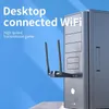 1800MBPS WIFI 6 USB 3.0 ADAPTER 802.11AX 2.4G/5GHZ WIFI6 DONGLE Network Card RTL8832AU Support Win 10/11 للكمبيوتر الشخصي