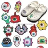 Schuhteile Zubehör Großhandel 100 stücke PVC Horrible Eye Blume Kerze Pilz Feuer Sandalen Schnalle Charms Jungen Mädchen Dekorationen Fo Dhrtq