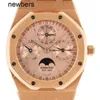 Top APS Factory Audemapigue Watch Swiss Mouvement Abbaye Royal Oak 120e anniversaire 18 Carat Rose Gold 25810or OO.0944.O1F5LU